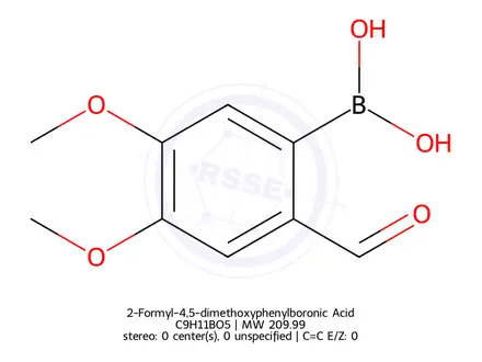 Chemical structure of 2-Formyl-4,5-dimethoxyphenylboronic Acid