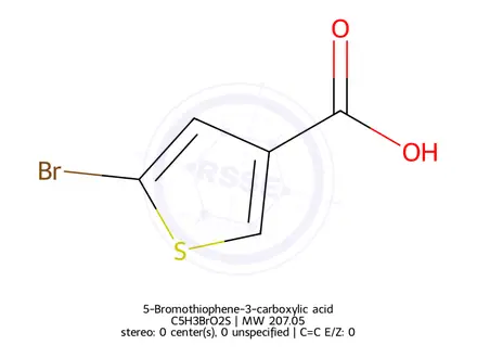 Chemical structure of 5-Bromothiophene-3-carboxylic acid