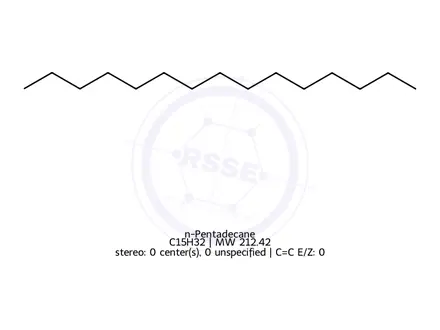 Chemical structure of n-Pentadecane