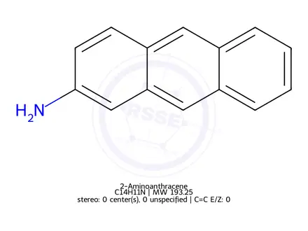 Chemical structure of 2-Aminoanthracene