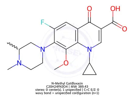 Chemical structure of N-Methyl Gatifloxacin