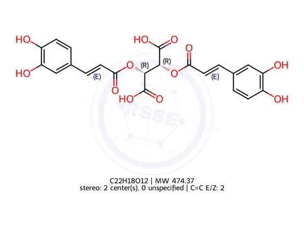 Chemical structure of Chicoric Acid