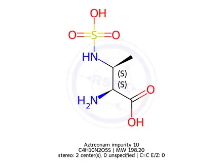 Chemical structure of Aztreonam impurity 10