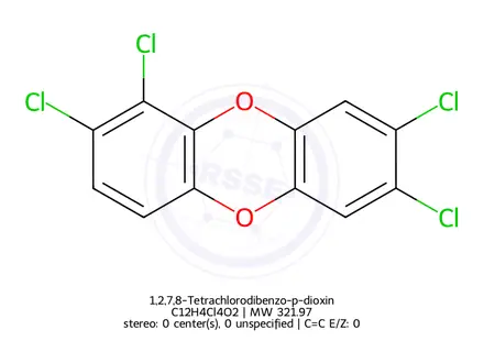 Chemical structure of 1,2,7,8-Tetrachlorodibenzo-p-dioxin