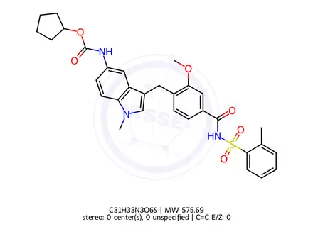 Chemical structure of Zafirlukast
