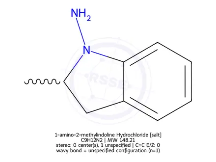 Chemical structure of 1-amino-2-methylindoline Hydrochloride