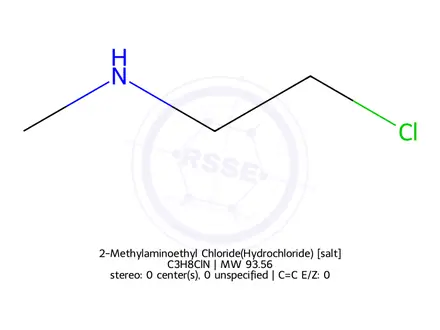 Chemical structure of 2-Methylaminoethyl Chloride(Hydrochloride)