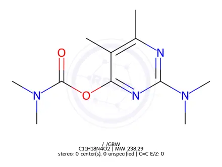 Chemical structure of Pirimicarb