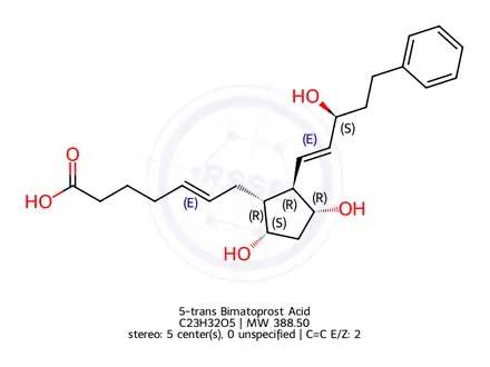 Chemical structure of 5-trans-Bimatoprost Acid