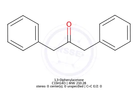 Chemical structure of 1,3-Diphenylacetone