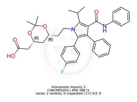 Chemical structure of Atorvastatin Impurity 46
