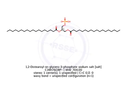 Chemical structure of 1,2-Distearoyl-sn-glycero-3-phosphate sodium salt