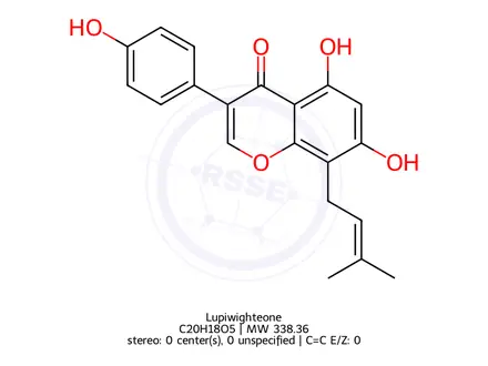 Chemical structure of Lupiwighteone