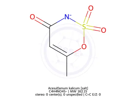 Chemical structure of Acesulfamum kalicum