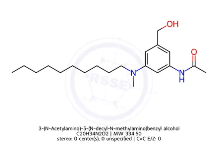 Chemical structure of 3-(N-Acetylamino)-5-(N-decyl-N-methylamino)benzyl alcohol
