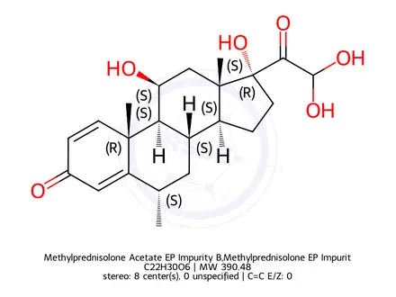 Chemical structure of Methylprednisolone Acetate EP Impurity B,Methylprednisolone EP Impurity B