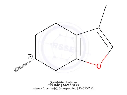 Chemical structure of (R)-(+)-Menthofuran