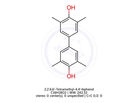 Chemical structure of 2,2',6,6'-Tetramethyl-4,4'-biphenol