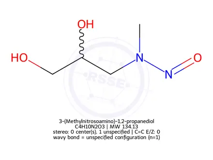 Chemical structure of 3-(Methylnitrosoamino)-1,2-propanediol