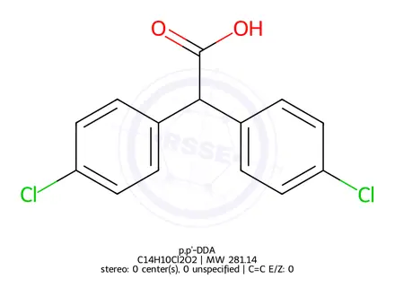 Chemical structure of p,p'-DDA