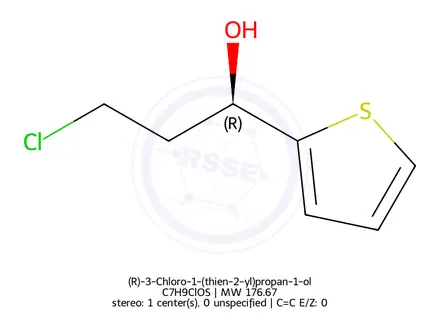 Chemical structure of (R)-3-Chloro-1-(thien-2-yl)propan-1-ol