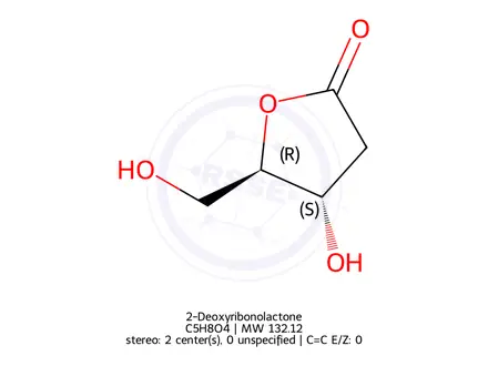 Chemical structure of 2-Deoxyribonolactone
