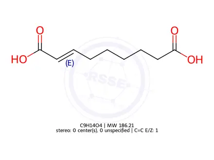 Chemical structure of 2(E)-Nonenedioic Acid