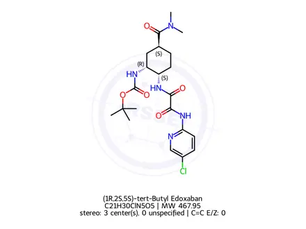 Chemical structure of (1R,2S,5S)-tert-Butyl Edoxaban