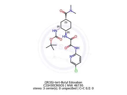 Chemical structure of (1R,5S)-tert-Butyl Edoxaban