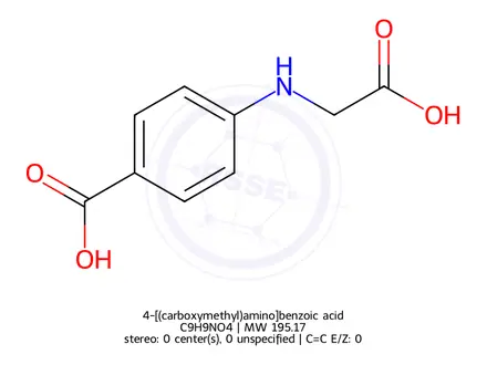 Chemical structure of 4-[(carboxymethyl)amino]benzoic acid