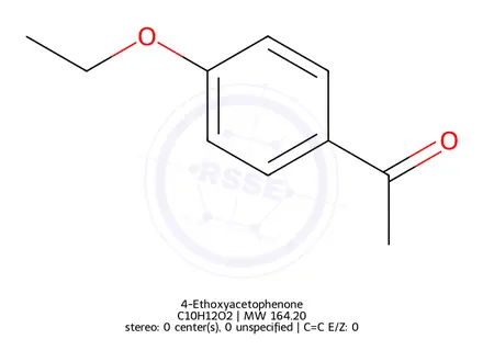 Chemical structure of 4-Ethoxyacetophenone