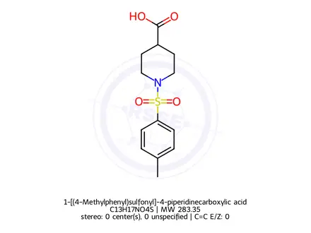 Chemical structure of 1-[(4-Methylphenyl)sulfonyl]-4-piperidinecarboxylic acid