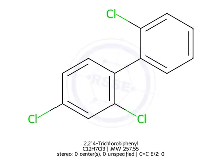 Chemical structure of 2,2',4-Trichlorobiphenyl