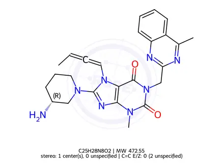 Chemical structure of Linagliptin Impurity 45