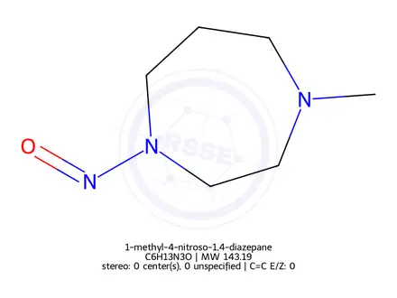Chemical structure of 1-Methyl-4-nitroso-1,4-diazepane