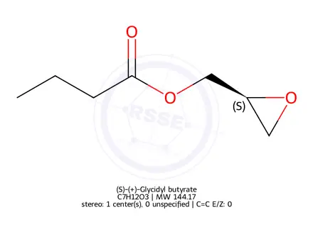Chemical structure of (S)-(+)-Glycidyl butyrate