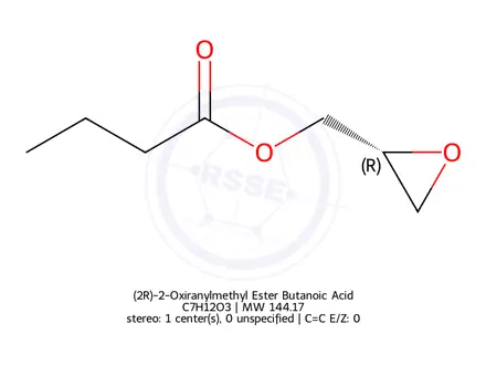 Chemical structure of (R)-(-)-Glycidyl butyrate