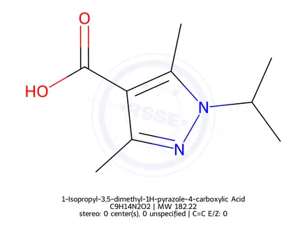 Chemical structure of 1-Isopropyl-3,5-dimethyl-1H-pyrazole-4-carboxylic Acid