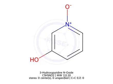 Chemical structure of 3-Hydroxypyridine N-Oxide