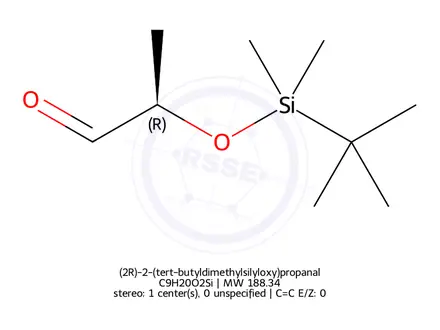 Chemical structure of (2R)-2-(tert-butyldimethylsilyloxy)propanal