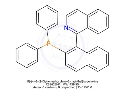 Chemical structure of (S)-(−)-1-(2-Diphenylphosphino-1-naphthyl)isoquinoline