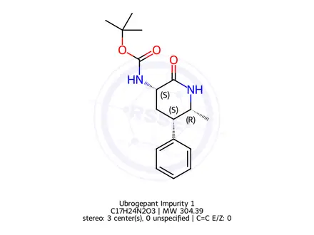 Chemical structure of Ubrogepant Impurity 1