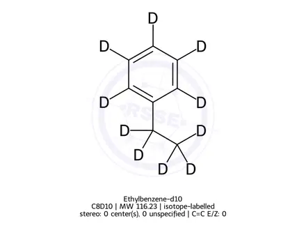 Chemical structure of Ethylbenzene-d10