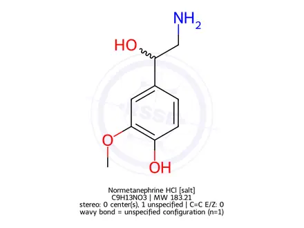 Chemical structure of Normetanephrine HCl