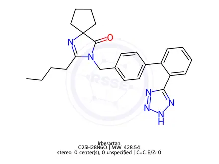 Chemical structure of Irbesartan