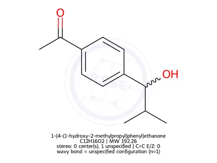 Chemical structure of 1-(4-(1-hydroxy-2-methylpropyl)phenyl)ethanone