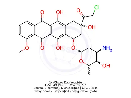 Chemical structure of 14-Chlorodaunorubicin