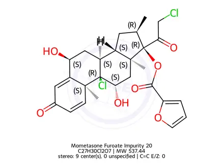 Chemical structure of Mometasone Furoate Impurity 20