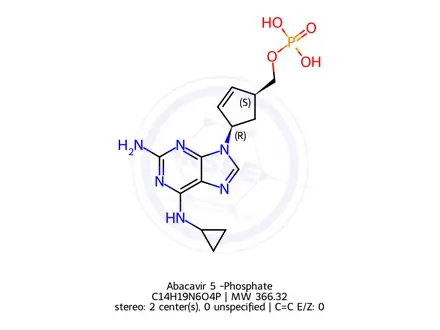Chemical structure of Abacavir 5’-Phosphate
