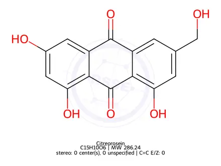 Chemical structure of Citreorosein
